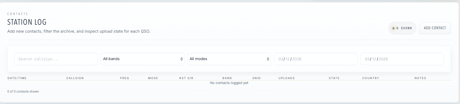 QSOPilot station log view